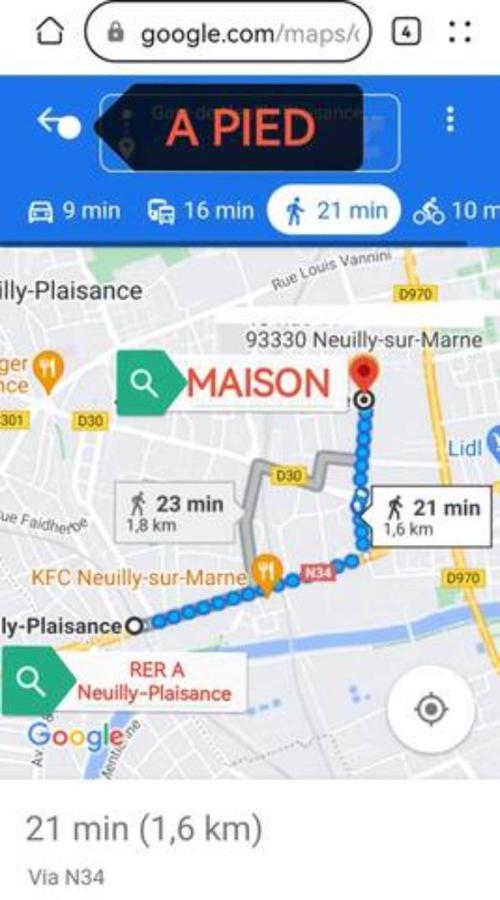 Chambre Dans Une Maison Partagee เนอยี-ซูร์-มาร์น ภายนอก รูปภาพ